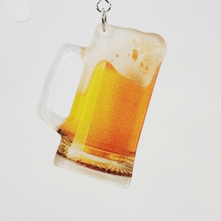 Beer in a Glass Pierced Earrings - Unique Collectibles