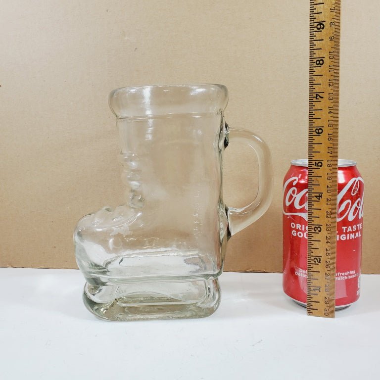 Vintage Large Hockey Skate Beer Glass Final Touch Brand - Unique Collectibles