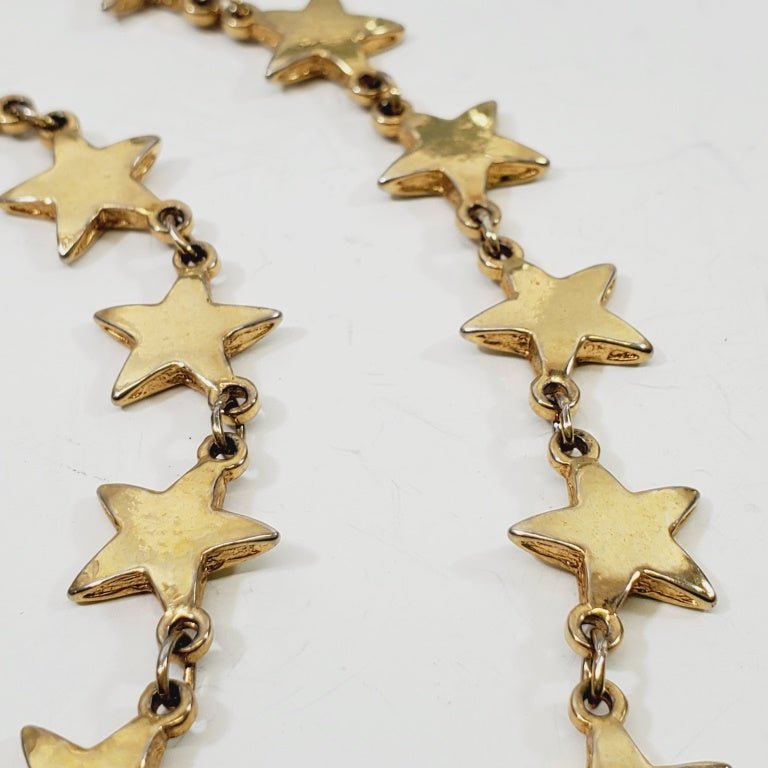 Vintage Signed D'Orlan Star Shaped Necklace 24" - Unique Collectibles