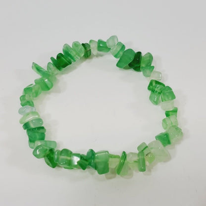 Green Aventurine Gemstone Chip Bracelet - Unique Collectibles