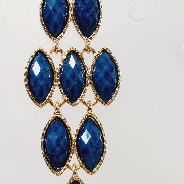 Long Blue Earrings - Unique Collectibles