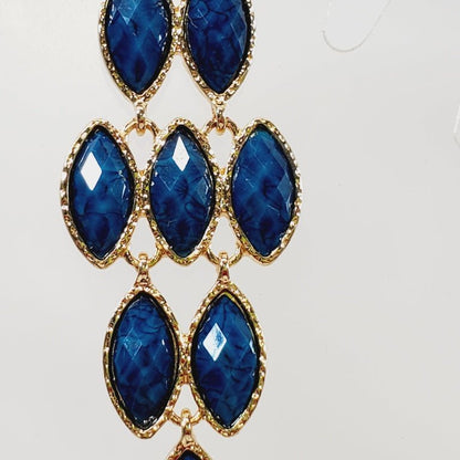 Long Blue Earrings - Unique Collectibles