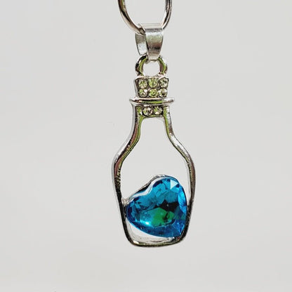 Ice Blue Crystal Pendant - Unique Collectibles
