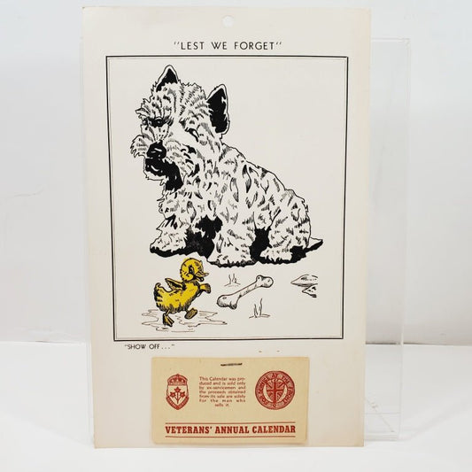 1952 Veteran's Calendar Well Preserved Condition - Unique Collectibles