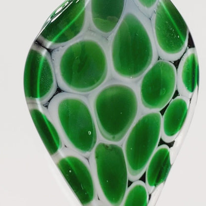 Handmade Large Art Glass Pendant - Unique Collectibles