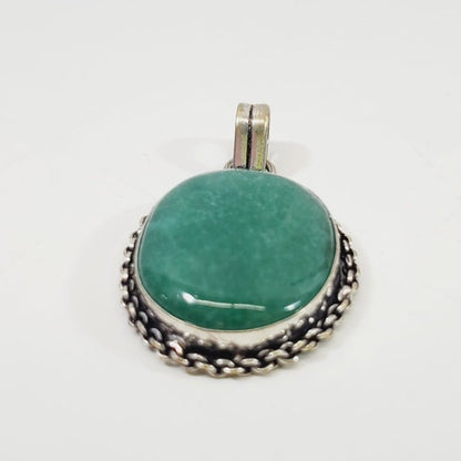 Green Chalcedony Pendant - Unique Collectibles