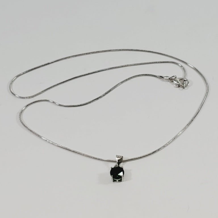 Green Crystal Pendant 20" Necklace - Unique Collectibles