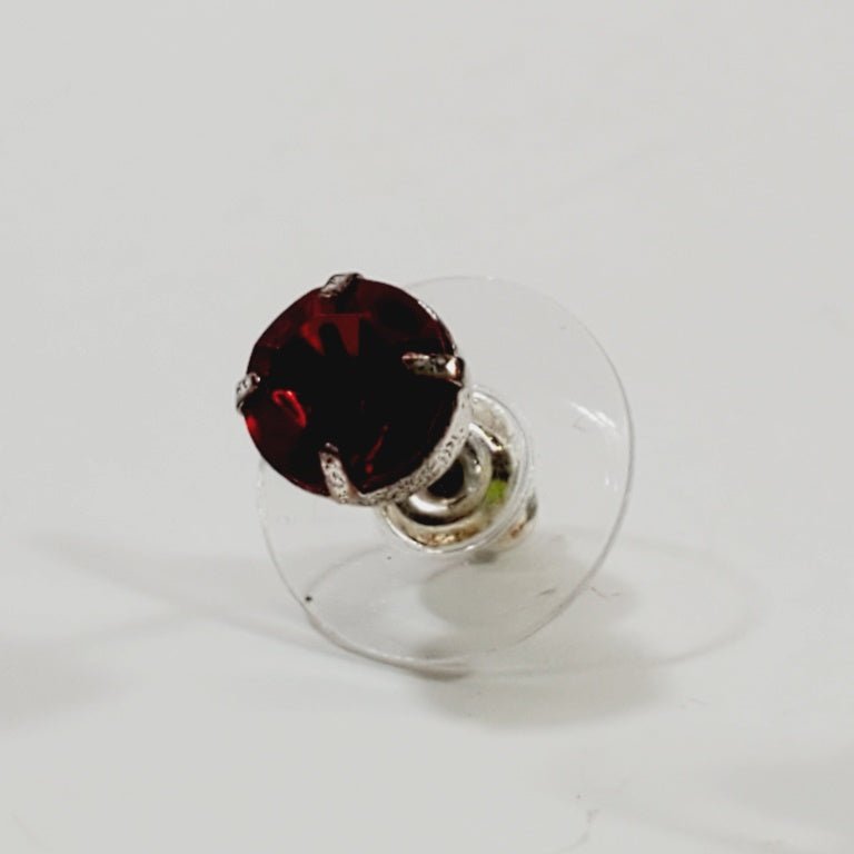 Gorgeous Red Crystal Stud Earrings - Unique Collectibles
