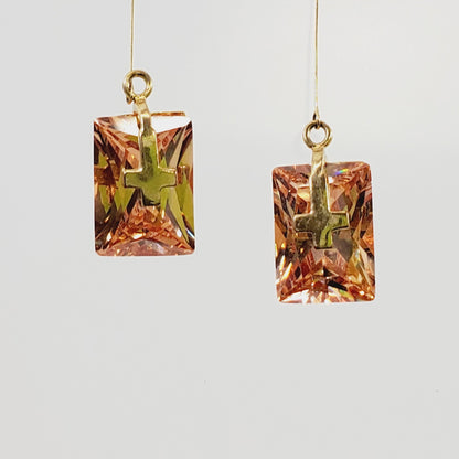 Vintage Crystal Dangling Pierced Earrings - Unique Collectibles