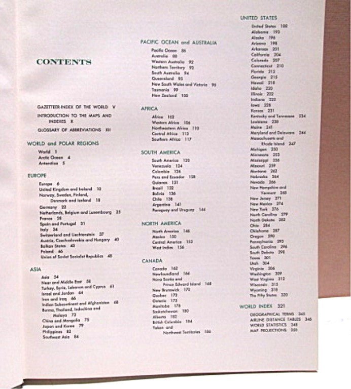 Citation World Atlas New Perspective Edition 1966 by Hammond - Unique Collectibles