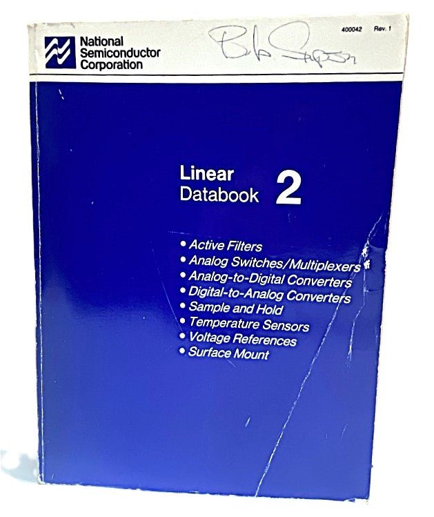 National Semiconductor Linear Databook 2 1988 - Unique Collectibles