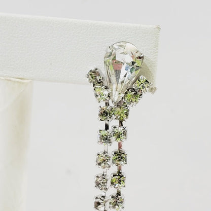 Vintage Clip On Rhinestone Earrings - Unique Collectibles