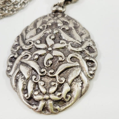Vintage 1980's Sweater Necklace with Pendant 24" - Unique Collectibles