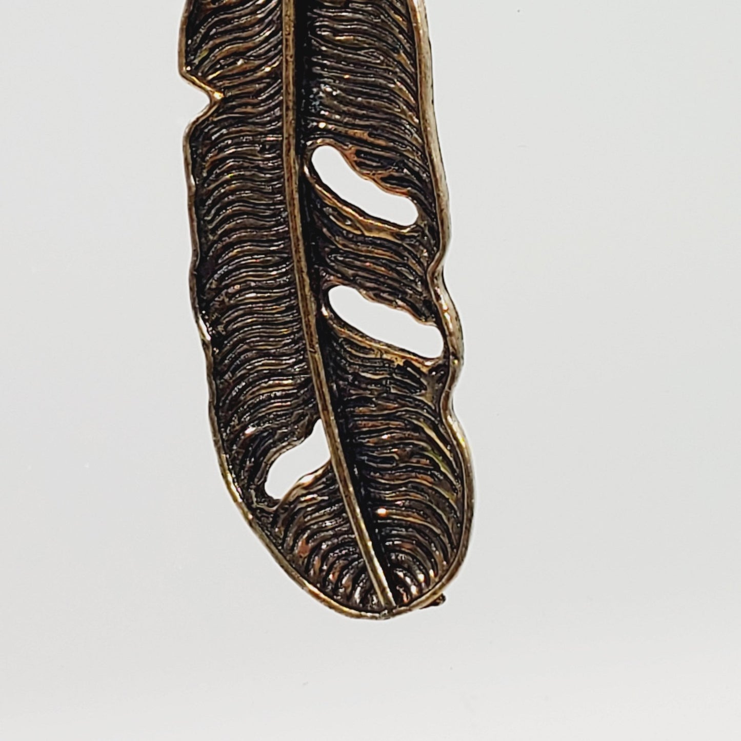 Bronze Feather Pendant - Unique Collectibles
