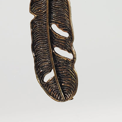 Bronze Feather Pendant - Unique Collectibles