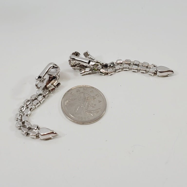 Vintage Clip On Rhinestone Earrings - Unique Collectibles