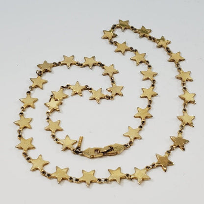 Vintage Signed D'Orlan Star Shaped Necklace 24" - Unique Collectibles