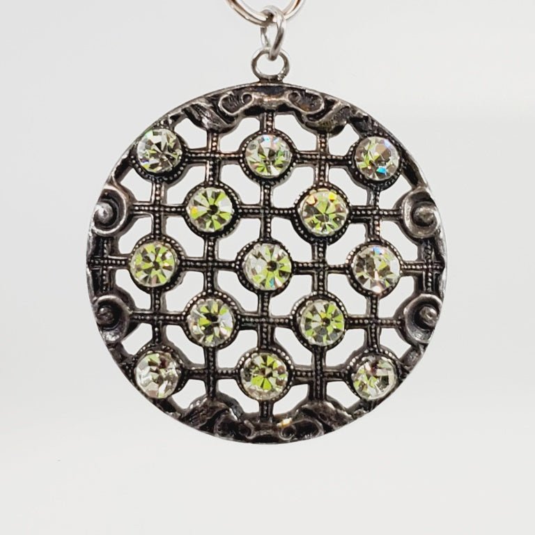 Vintage Bronze Crystal Pendant - Unique Collectibles