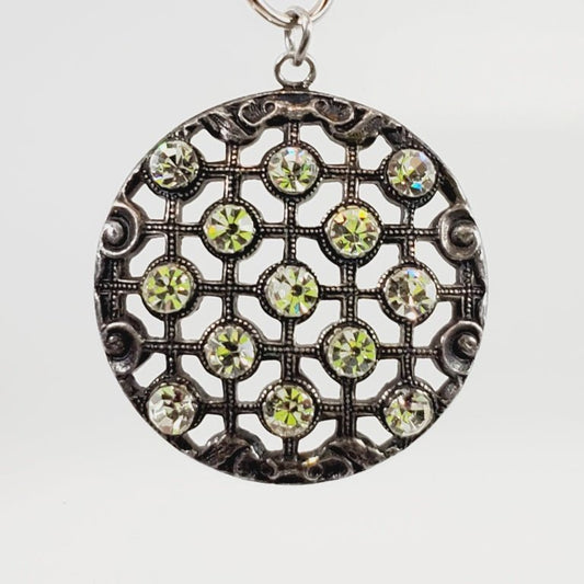 Vintage Bronze Crystal Pendant - Unique Collectibles