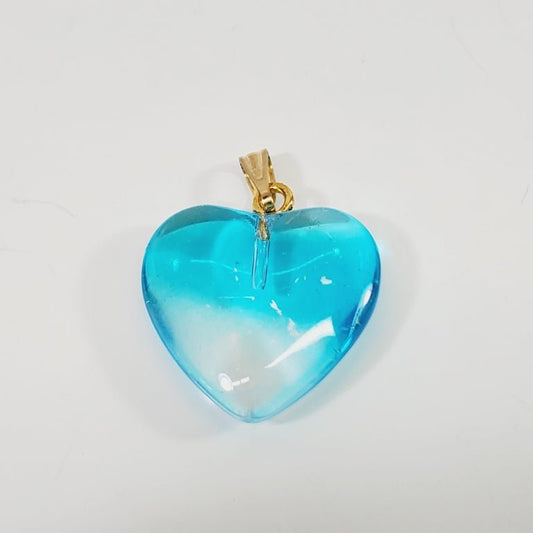 Glass Heart Shaped Pendant - Unique Collectibles