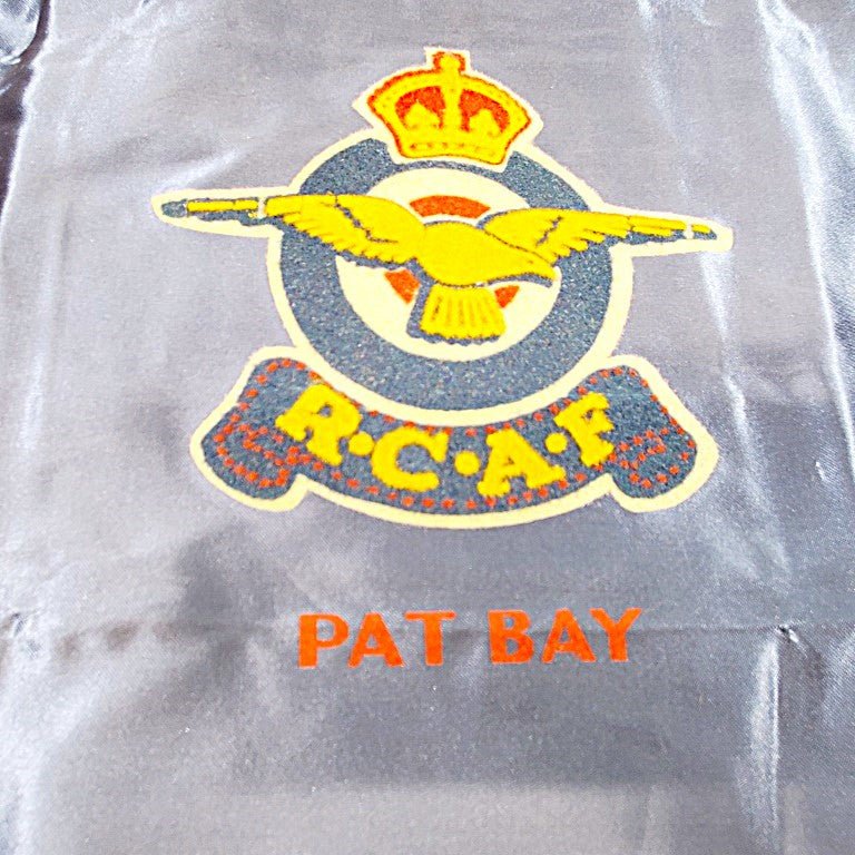 Vintage Pat Bay RCAF Air Force Souvenir Pillow Cover World War II - Unique Collectibles
