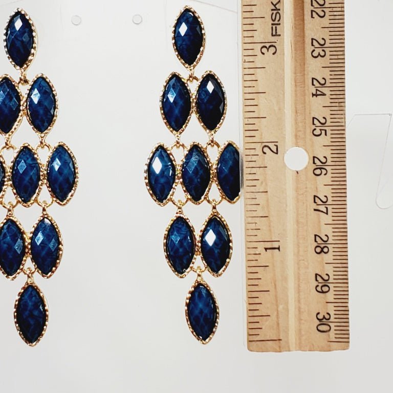 Long Blue Earrings - Unique Collectibles