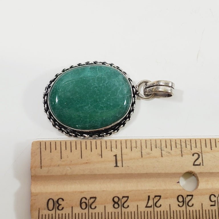 Green Chalcedony Pendant - Unique Collectibles