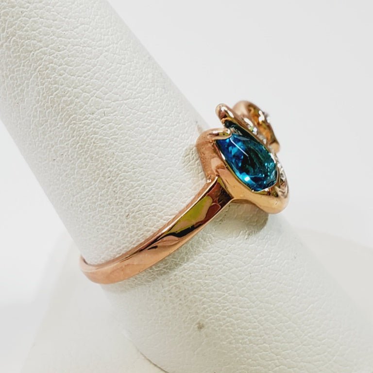 Crystal Swan Ring Size 9 - Unique Collectibles