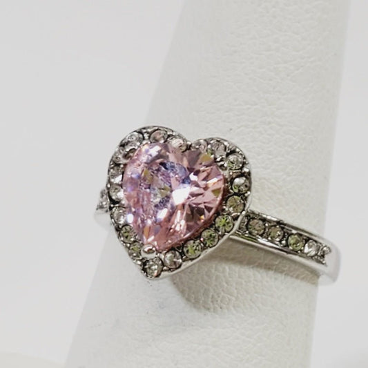 Pink Crystal Ring Size 6.5 - Unique Collectibles