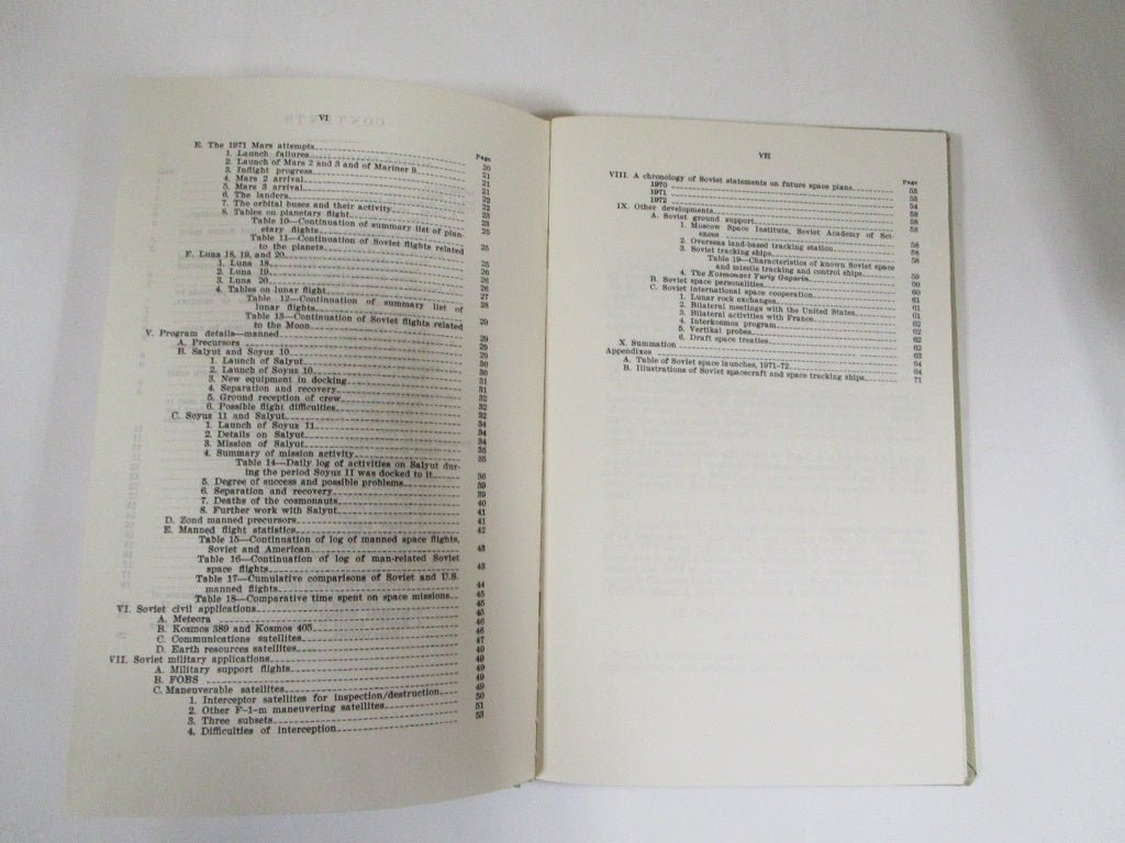 1971 Soviet Space Programs Report Covering 1966 - 70 - Unique Collectibles