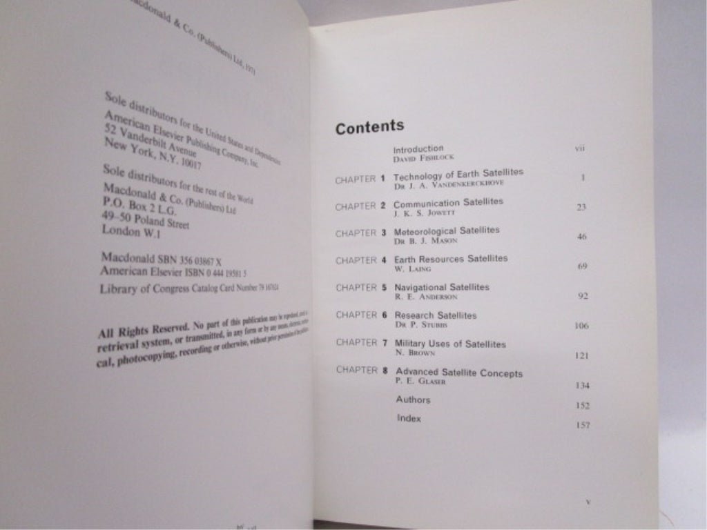 A Guide to Earth Satellites 1971 Hardcover Book with Dust Jacket edited by David Fishlock. - Unique Collectibles