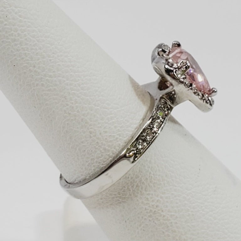Pink Crystal Ring Size 6.5 - Unique Collectibles