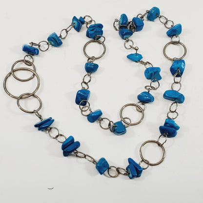 30" Necklace with Blue Stones - Unique Collectibles