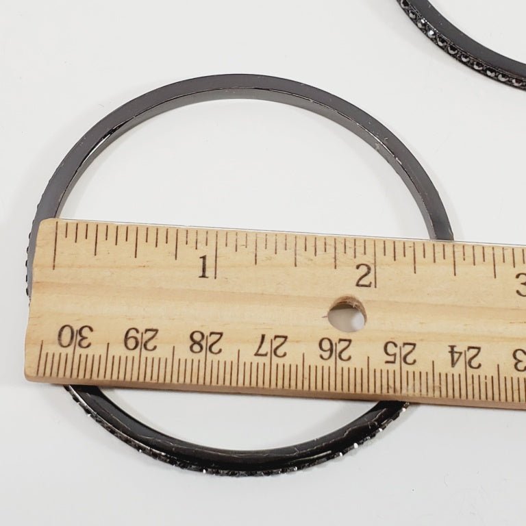 Two Crystal Gun Metal Bracelets - Unique Collectibles