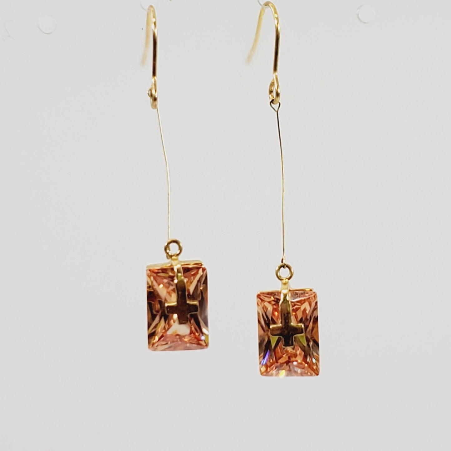 Vintage Crystal Dangling Pierced Earrings - Unique Collectibles