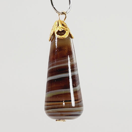Vintage Art Glass Pendant - Unique Collectibles