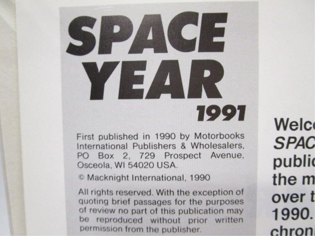 Space Year 1991: The Complete Record of the Year's Space Events edited by Nigel Macknight. - Unique Collectibles