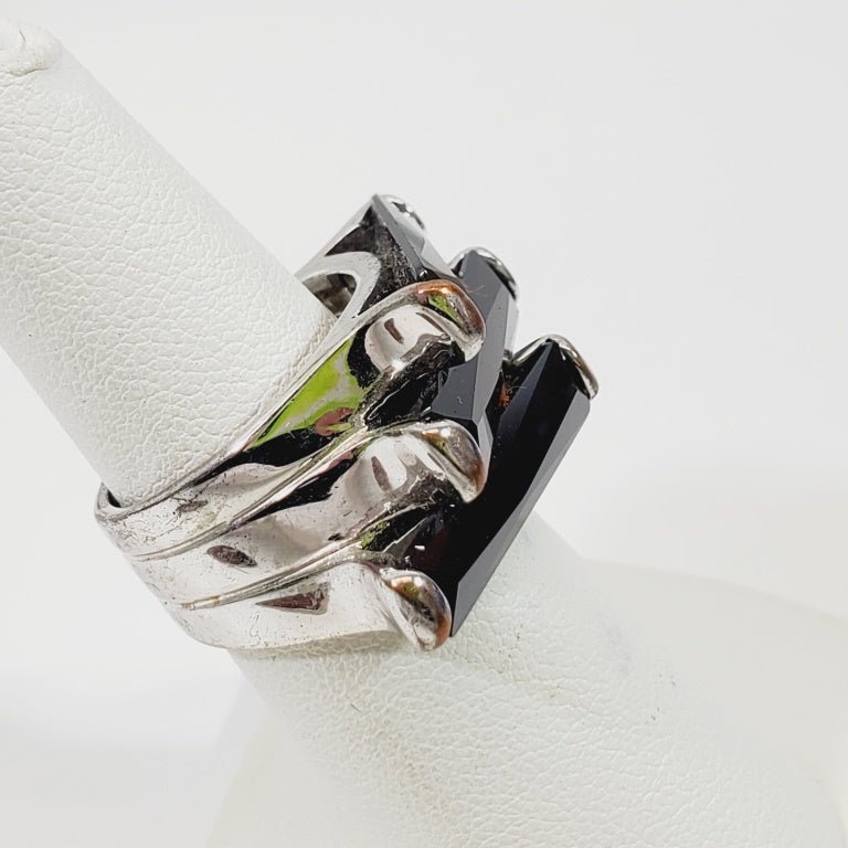 Vintage Crystal Ring Size 7 - Unique Collectibles