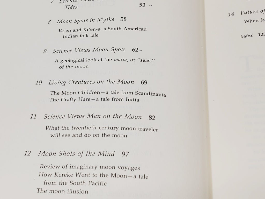 1971 Book Moon in Fact and Fancy by Alfred Slote - Unique Collectibles