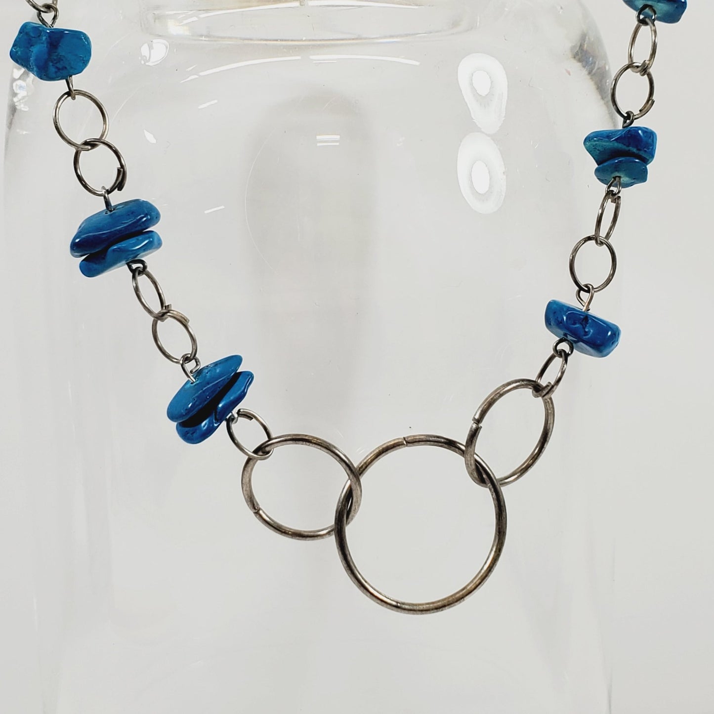 30" Necklace with Blue Stones - Unique Collectibles