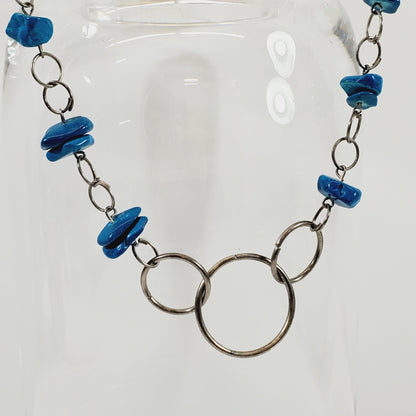 30" Necklace with Blue Stones - Unique Collectibles