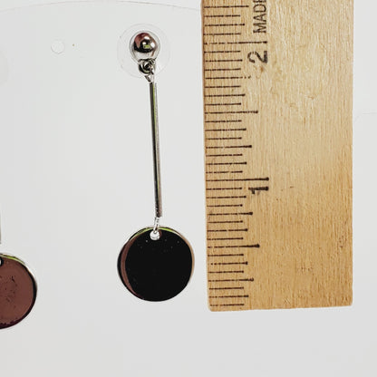 Chrome Disc Pierced Earrings - Unique Collectibles