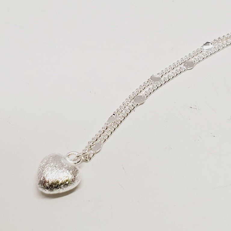 Dainty Chain With Heart Pendant 18" - Unique Collectibles