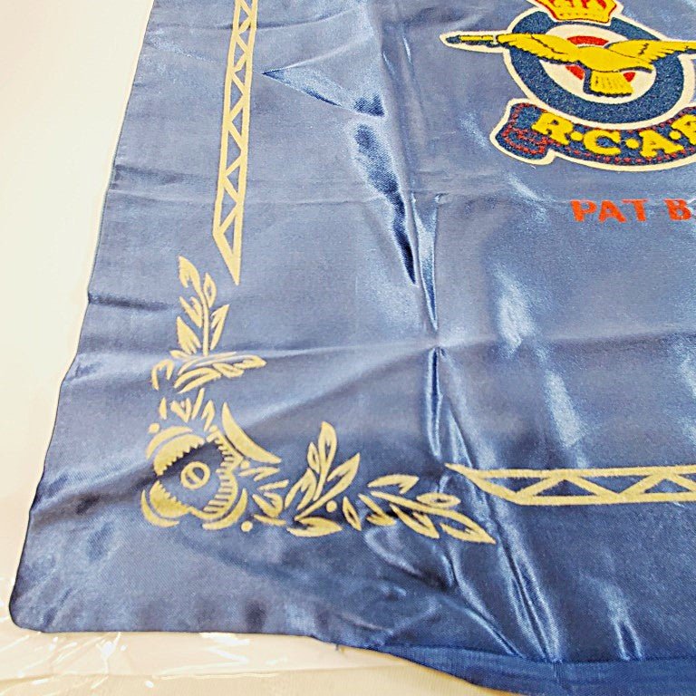 Vintage Pat Bay RCAF Air Force Souvenir Pillow Cover World War II - Unique Collectibles