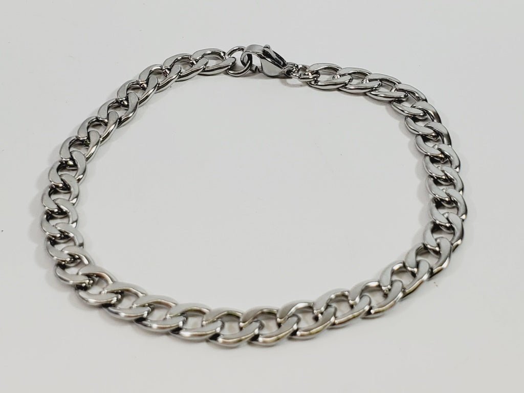 Stainless Steel Cuban Curb Bracelet 7" - Unique Collectibles