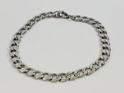 Stainless Steel Cuban Curb Bracelet 7" - Unique Collectibles