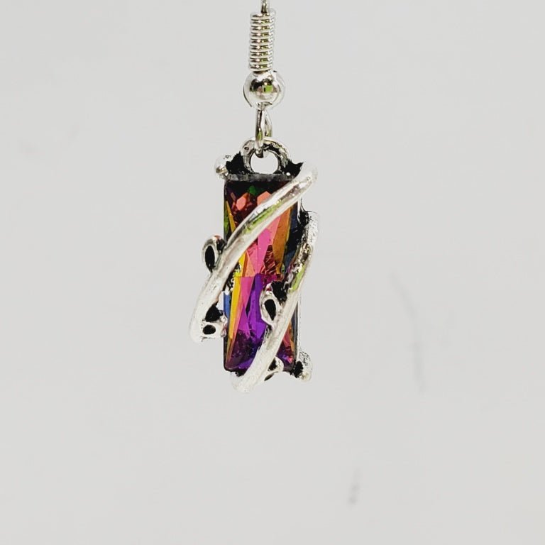Iridescent Crystal Earrings - Unique Collectibles
