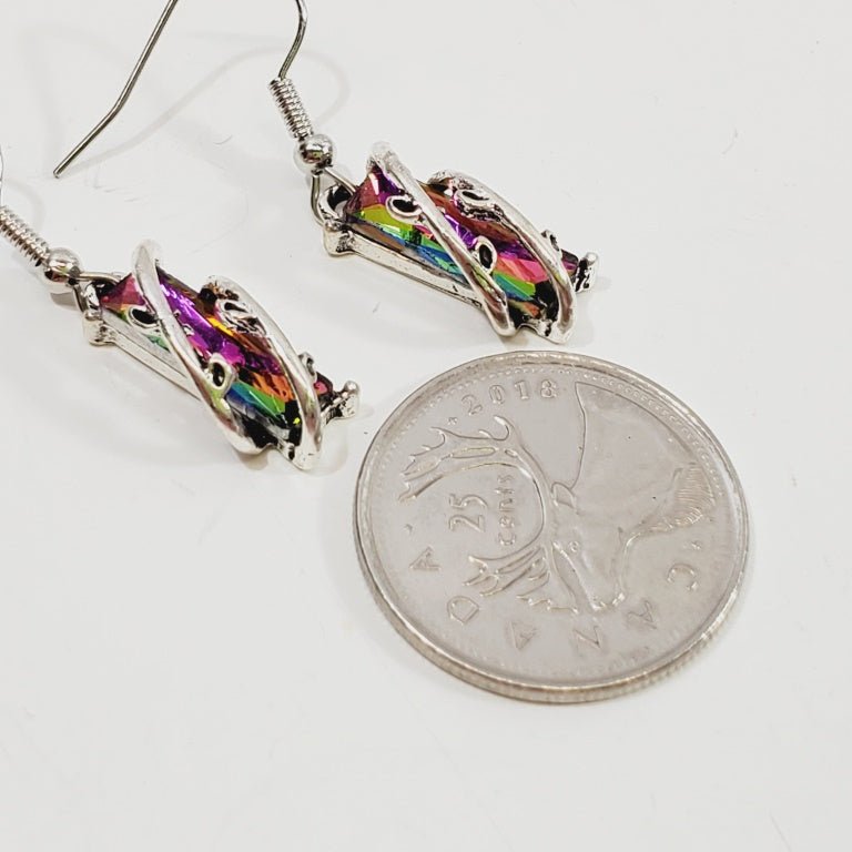 Iridescent Crystal Earrings - Unique Collectibles
