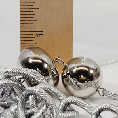 Metal Beads and Chain Necklace 24" - Unique Collectibles