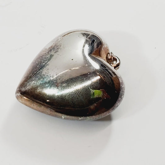 Vintage Big Puffy Heart Pendant - Unique Collectibles